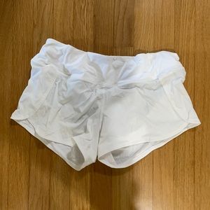 WHITE LULU LEMON SHORTS